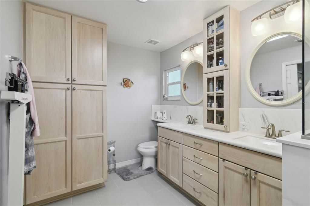 Additional storage in bathroom