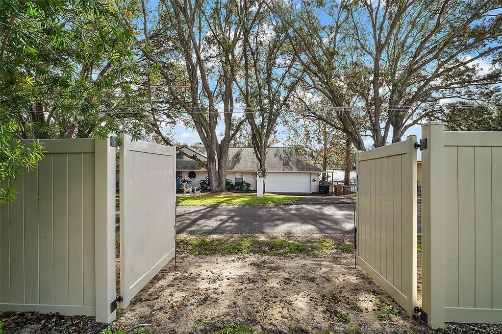 Double Gates in Backyard for Easy Access