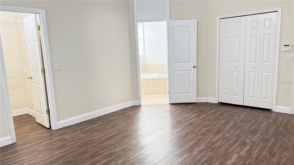 Master bedroom with one walking closet plus closet