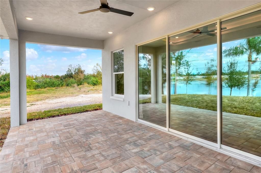 Back Porch with Ceiling Fan