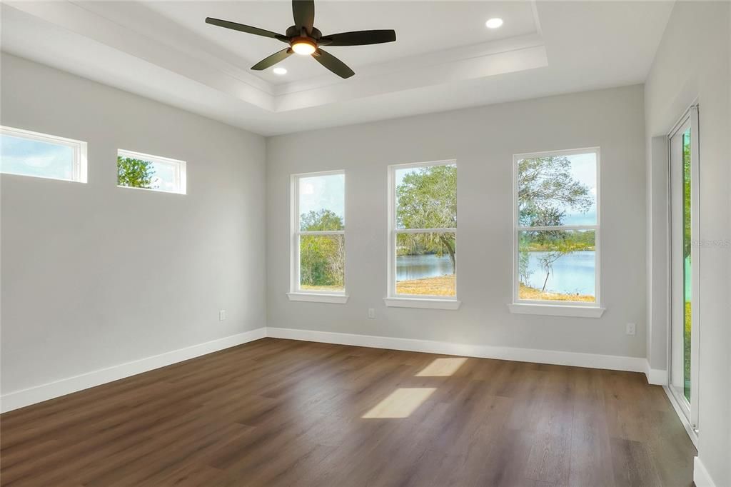 Master Bedroom with a Great view of the Lake