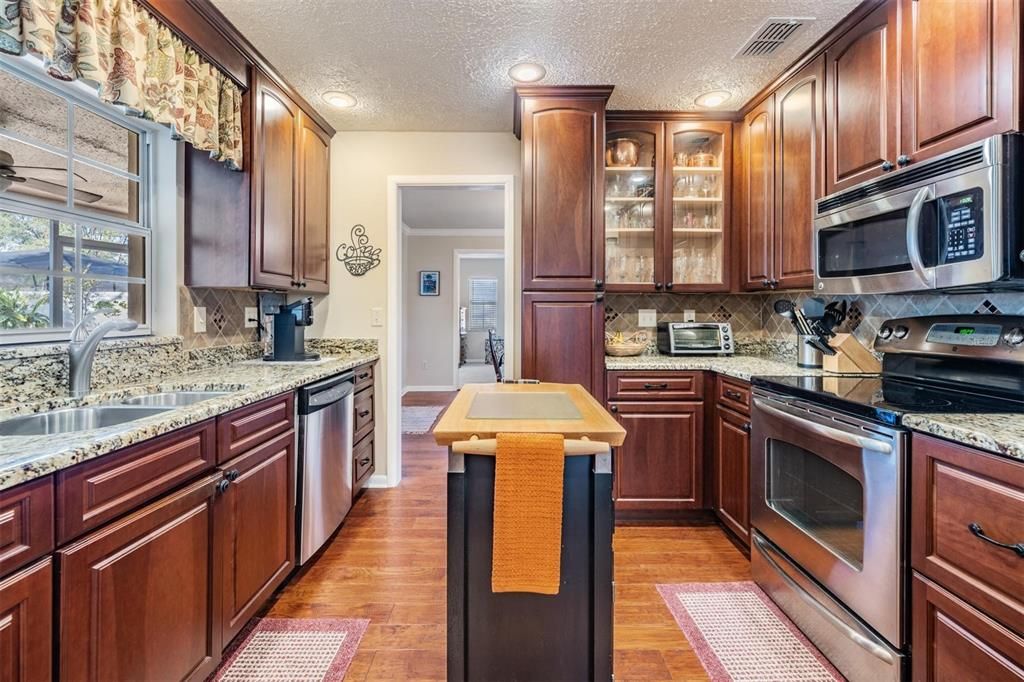 Kitchen with custom wood cabinets