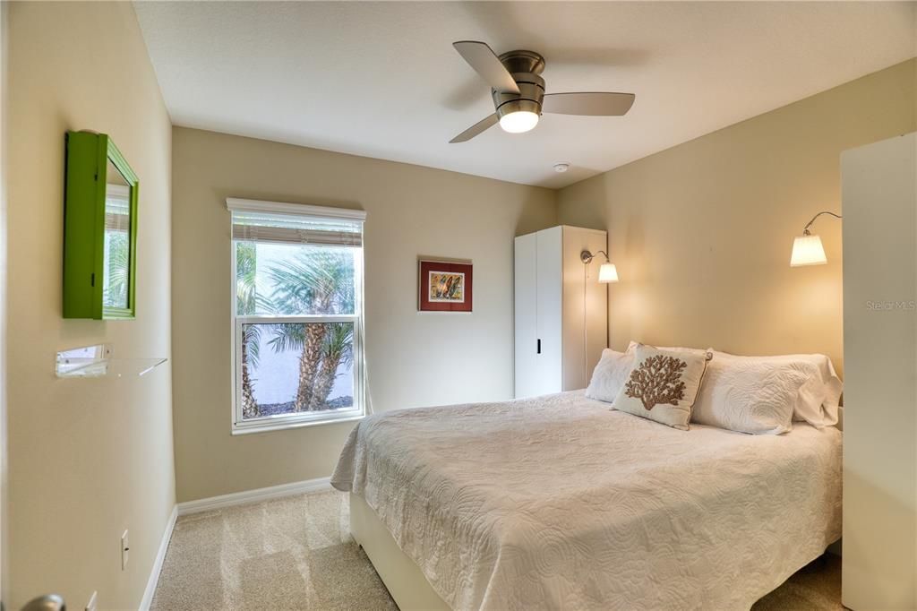 Bedroom 2 with Wall Storage Cabinets