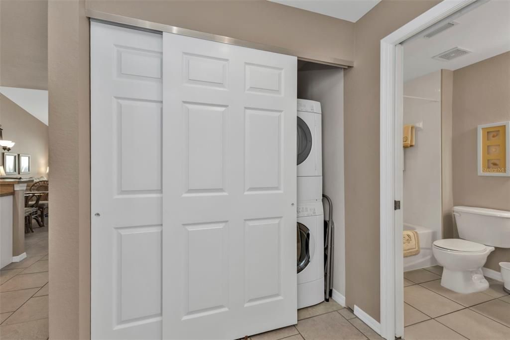 Laundry Closet next to guest bath