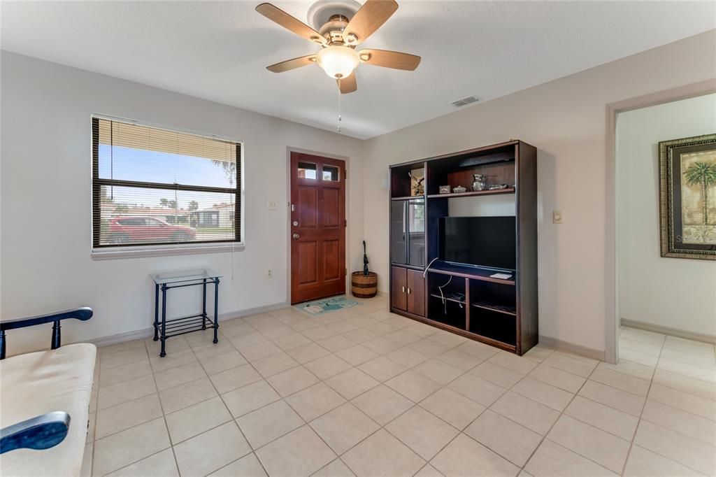 Front Door and Living Room