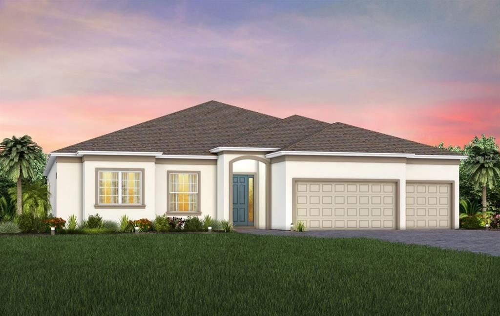 Exterior Design. Artistic rendering for this new construction home. Pictures are for illustrative purposes only. Elevations, colors and options may vary.