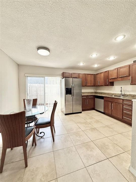 Dining room and kitchen