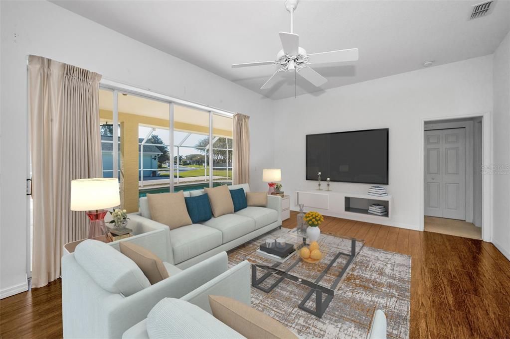 Family Room-Virtually Staged