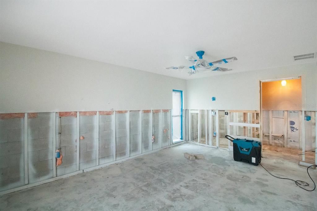 Primary bedroom from the entry way.