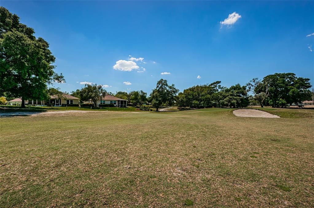 View of the home from the golf course