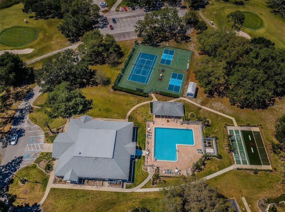 Meadow Oaks Pool Tennis Pickleball and Shuffle courts