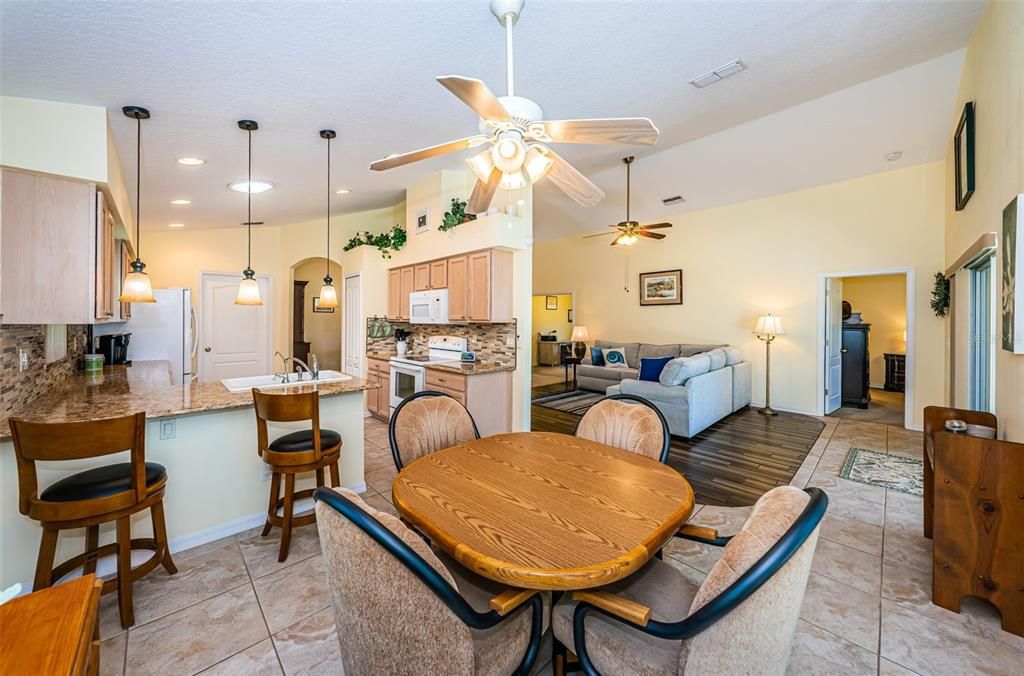 Breakfast room is open to the kitchen and Living room