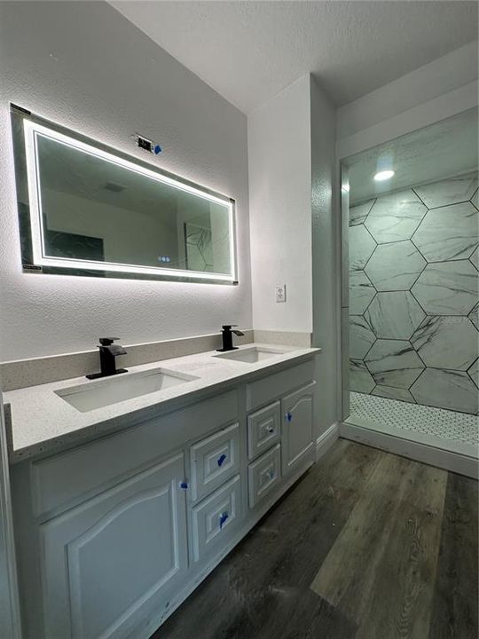 Master Bath Lighted Mirror