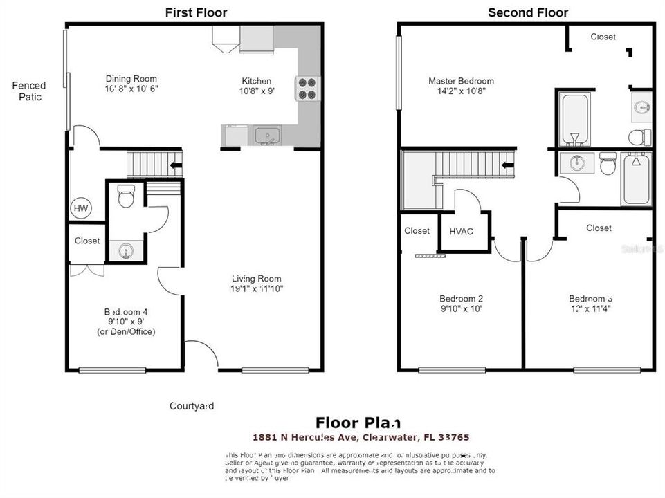 Floorplan  -1881 N Hercules, #1402, Clearwater, FL