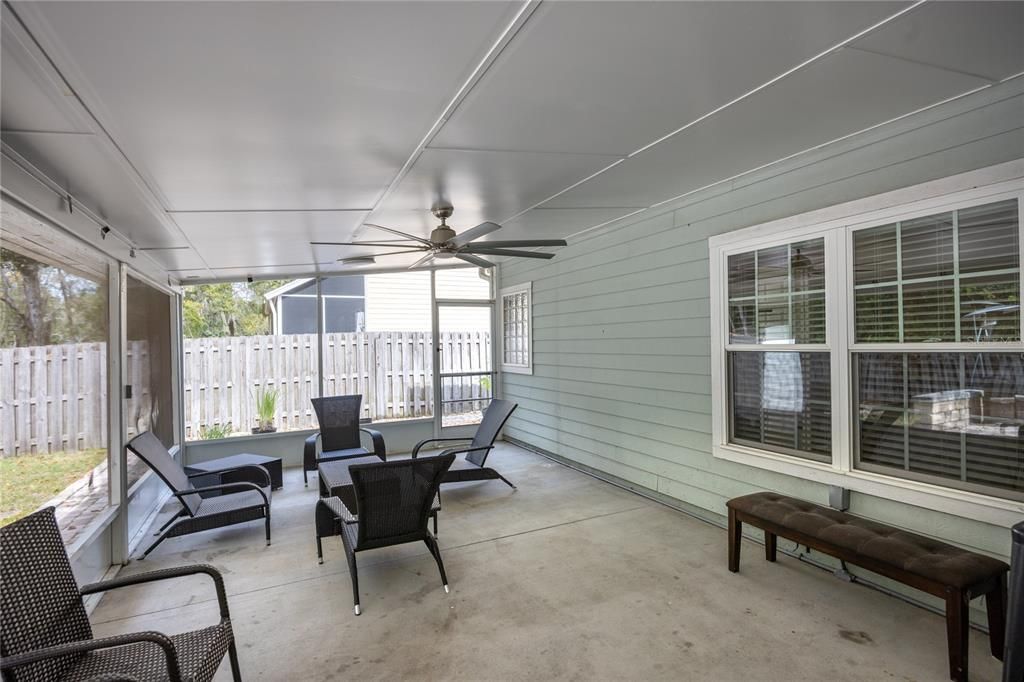 Large covered, screened porch