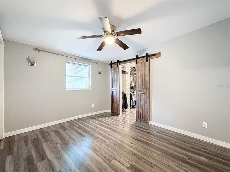 Barn Doors to Primary Bedroom Closet