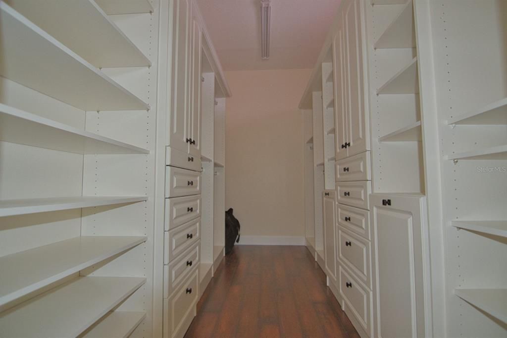 Master bedroom walk in closet