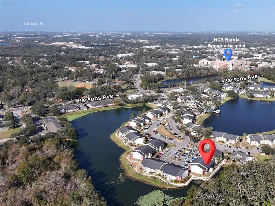 Aerial View of Home Location