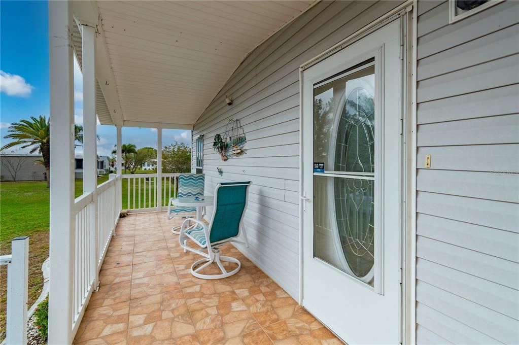 Front door / Front covered patio