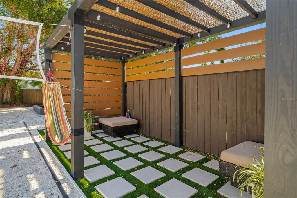 Covered yard cabana