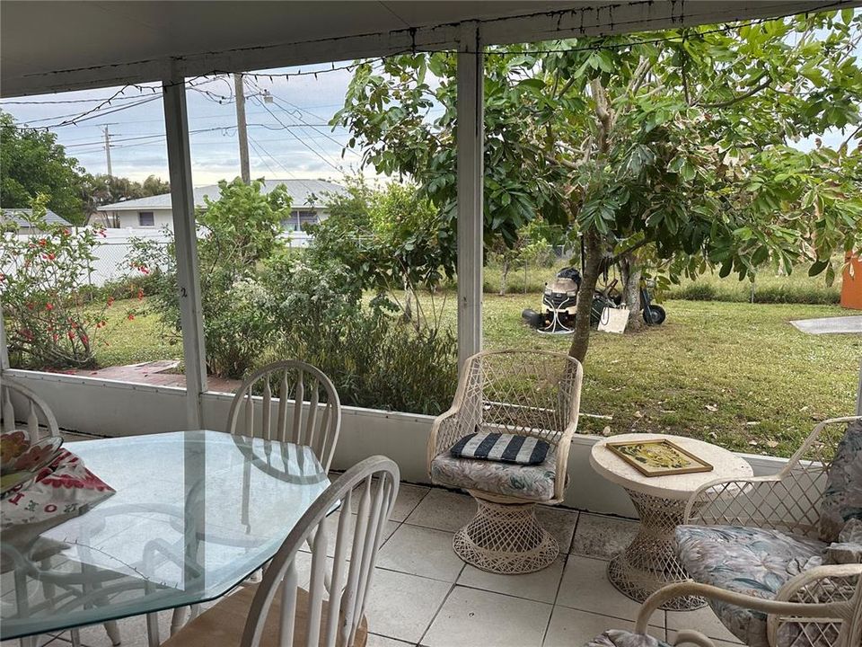 View from covered lanai