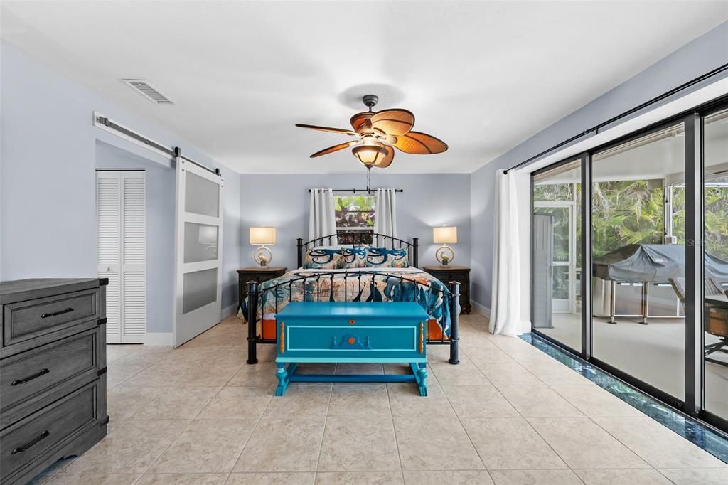 Primary Bedroom just steps to the Pool