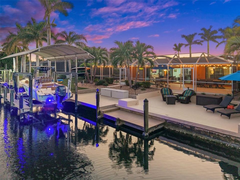 Dock and Lift in the Evening