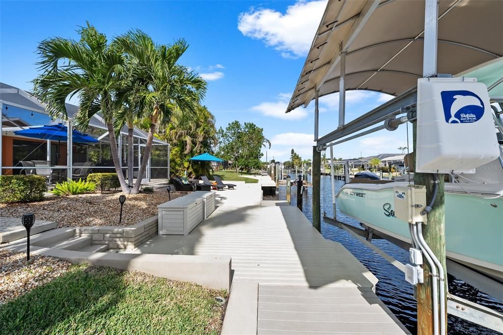 Large Dock with Boat Lift on Direct Gulf Access Canal