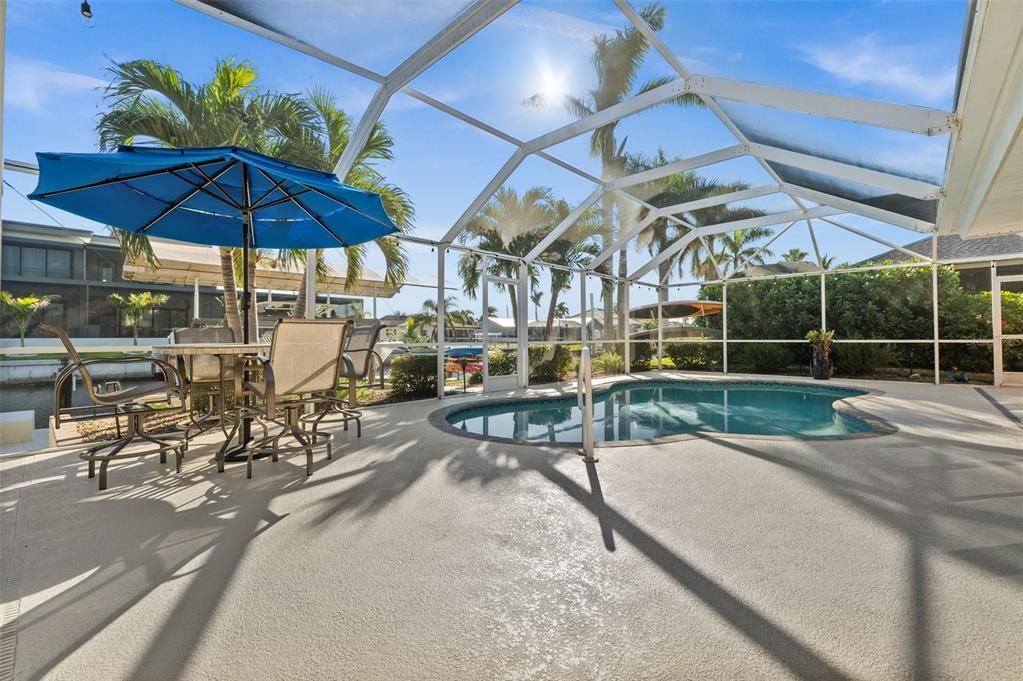 Spacious pool area.