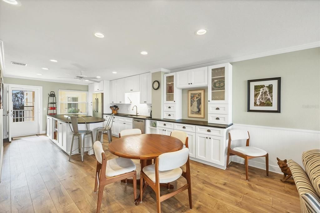 Dining area with built-ins