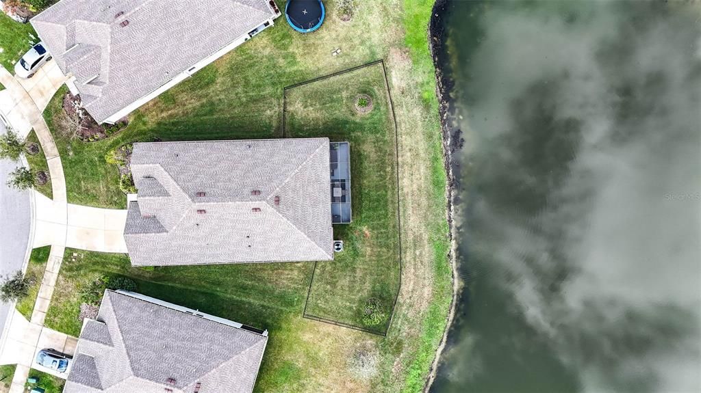 The clouds let up just enough to catch a view of the pond!