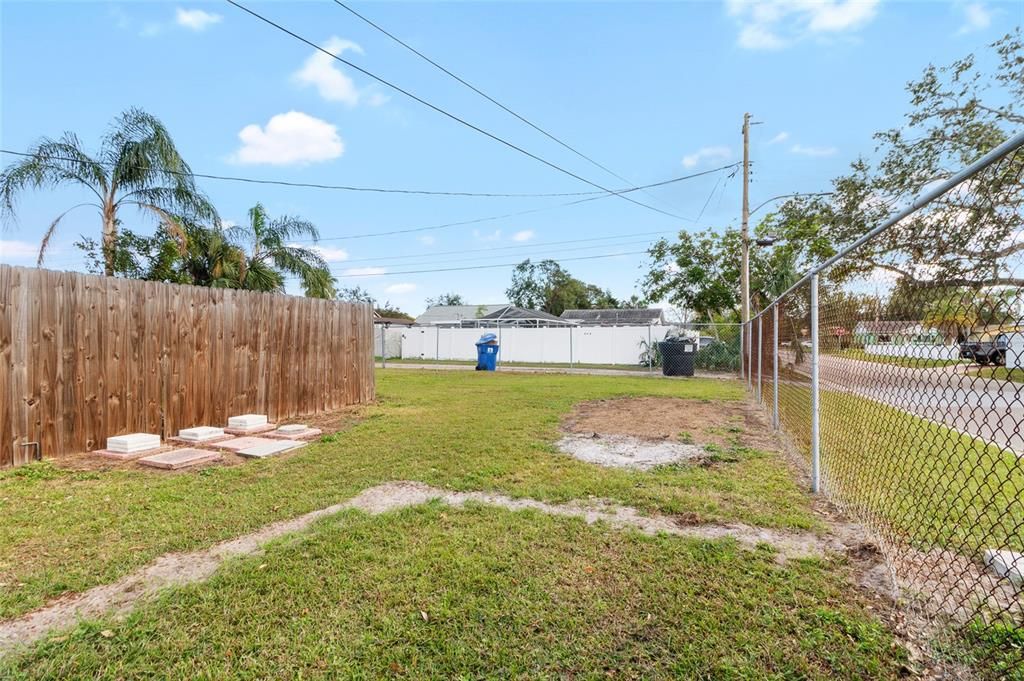 More fenced side yard.