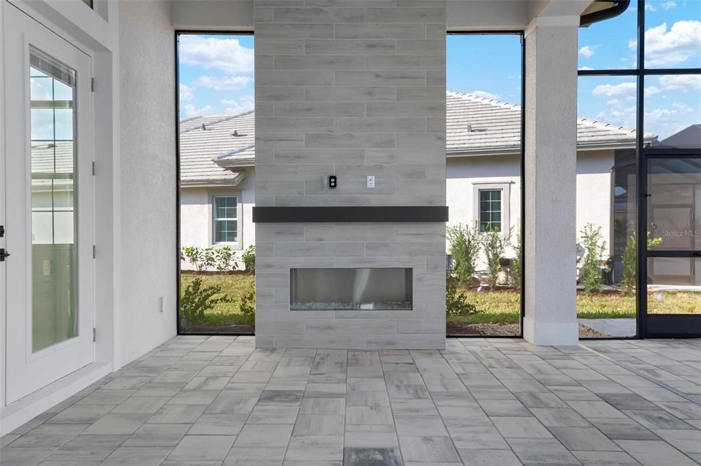 outdoor fireplace