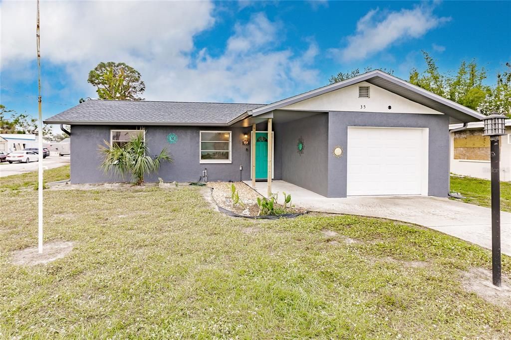 Front View House with Driveway