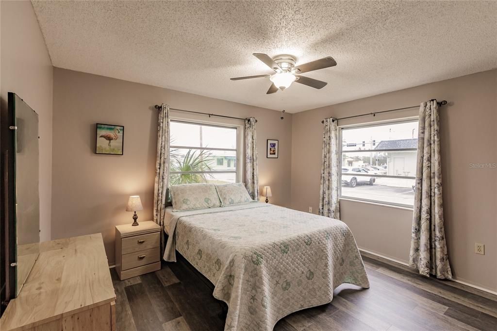 Bedroom with Queen Bed and Ceiling Fan