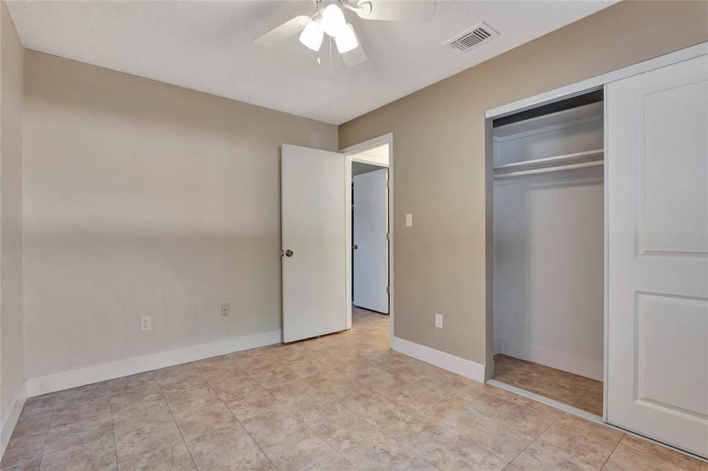 Bedroom 3 w/ New Tile Floor