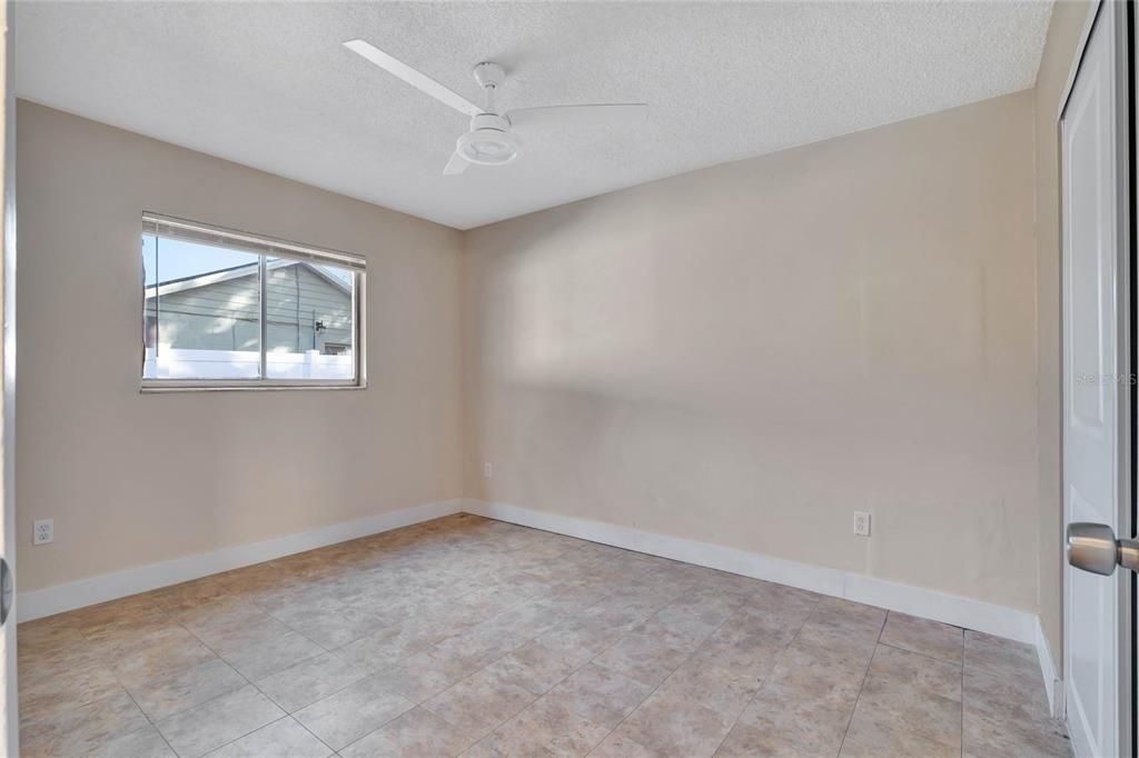 Bedroom 2 w/ New Tile Floor