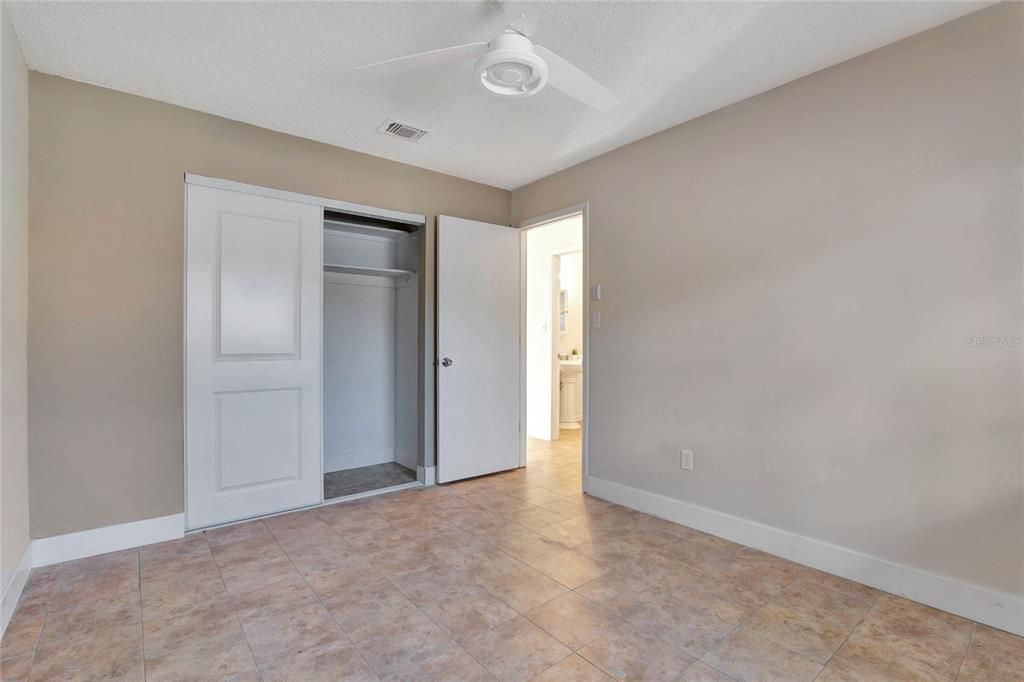 Bedroom 2 w/ New Tile Floor