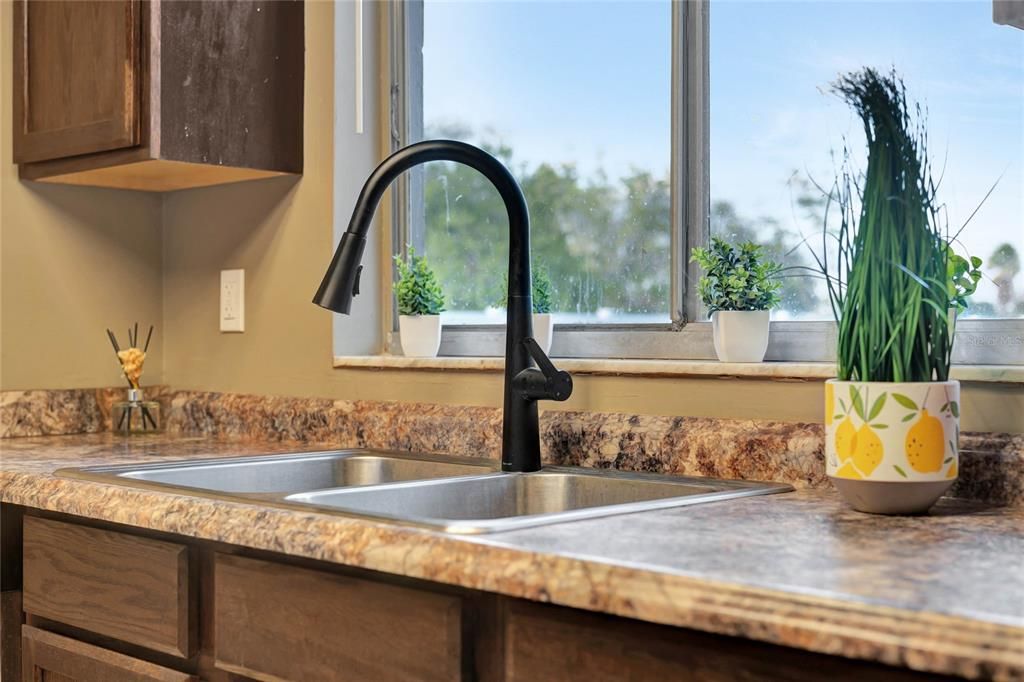 Kitchen w/ View of Backyard