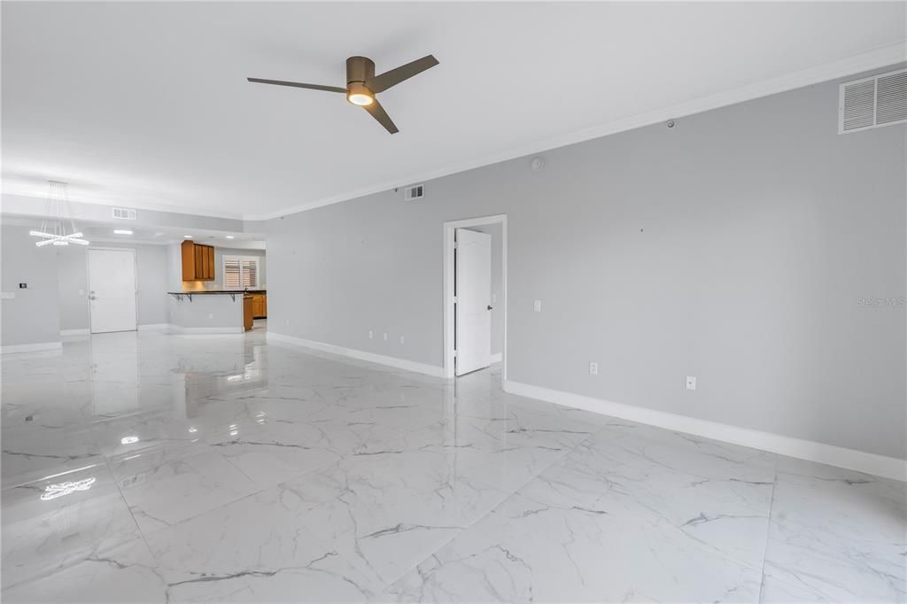 View of Kitchen from Living Room Area