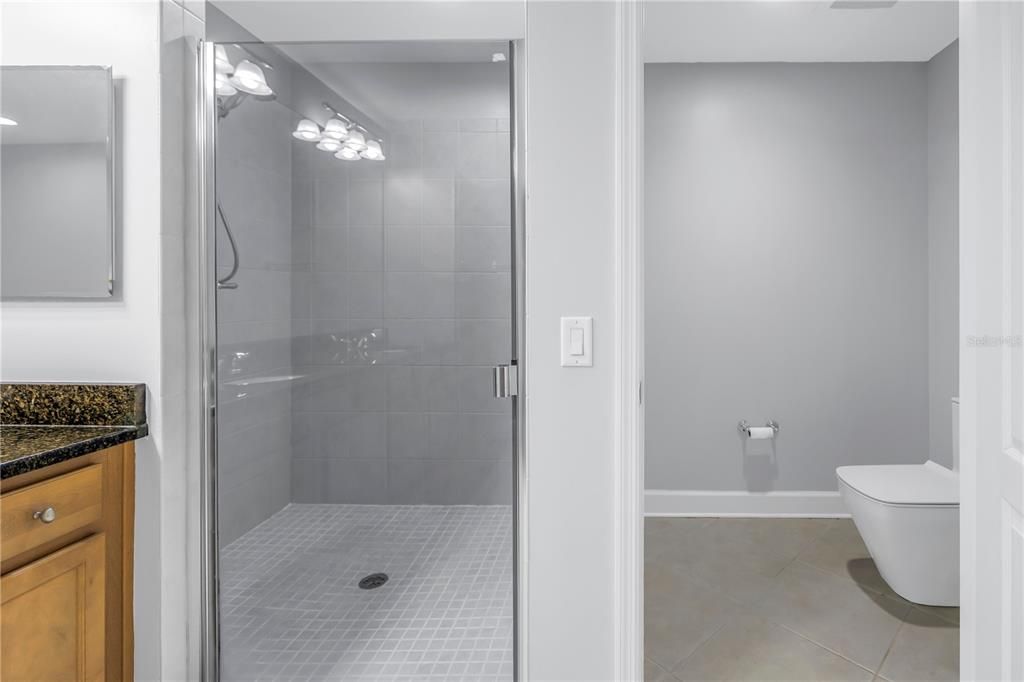 Primary Bathroom Walk-in Shower and Water Closet