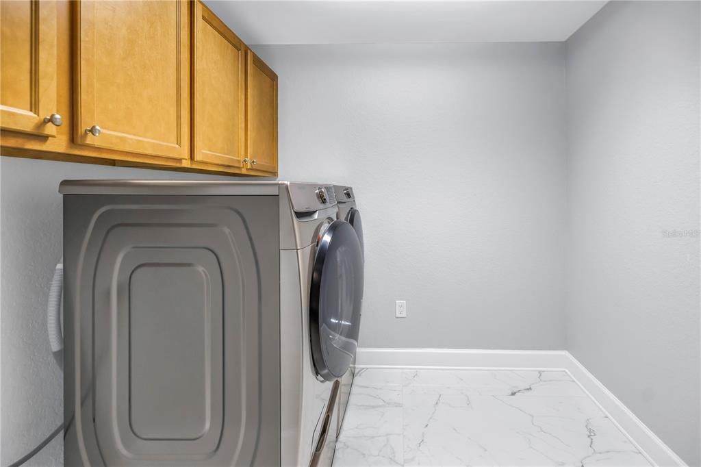 Laundry Room with Built-in Cabinets