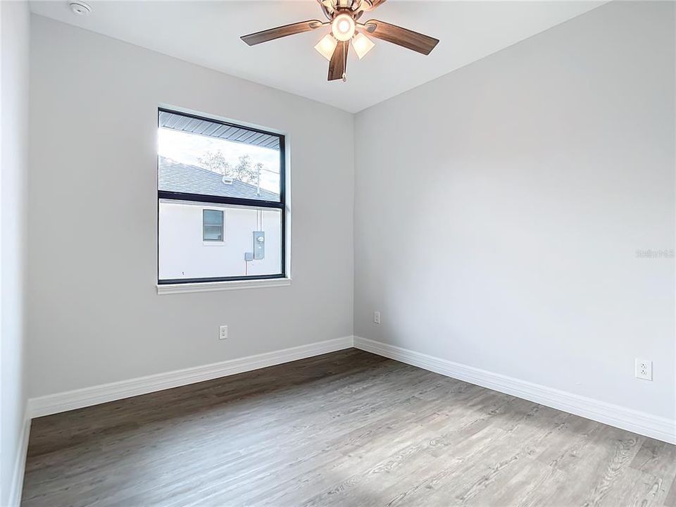 Hallway to two bedrooms