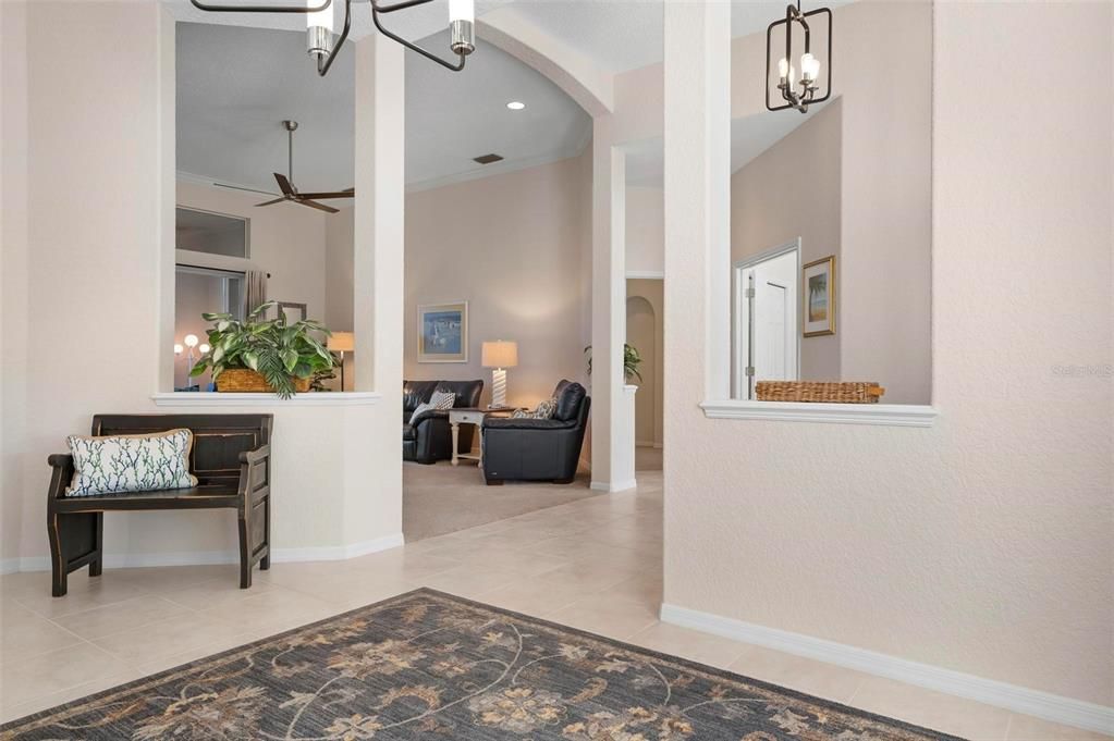 Dining room, foyer, great room