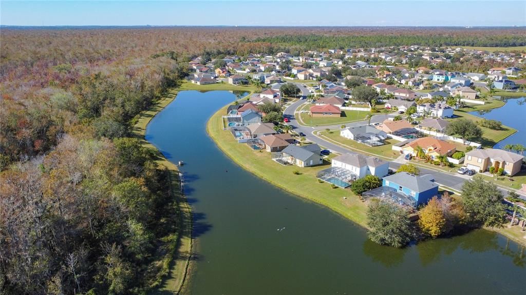 Another aerial view showing the privacy that you would have with no rear neighbors.