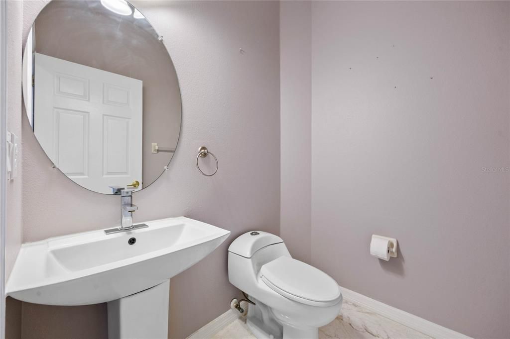 Renovated Half Bath Powder Room