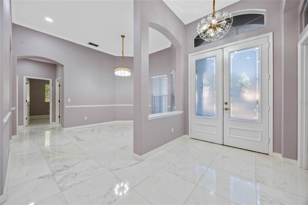 Foyer into Dining Room