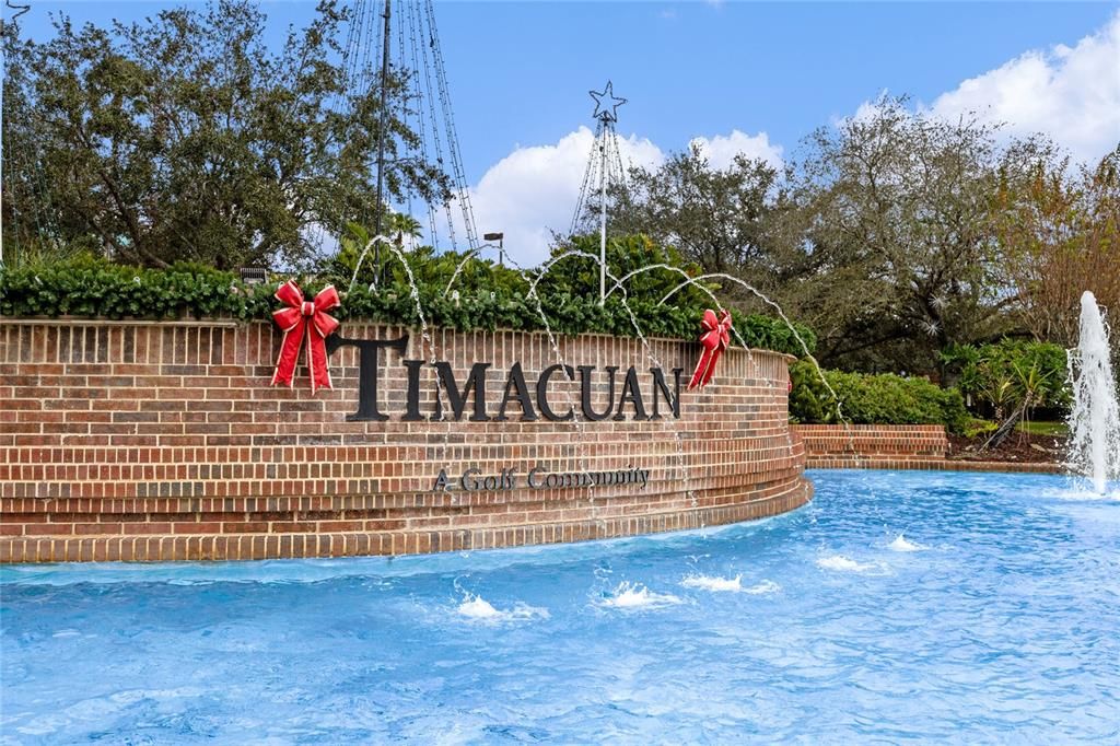 Timacuan Fountain Entrance