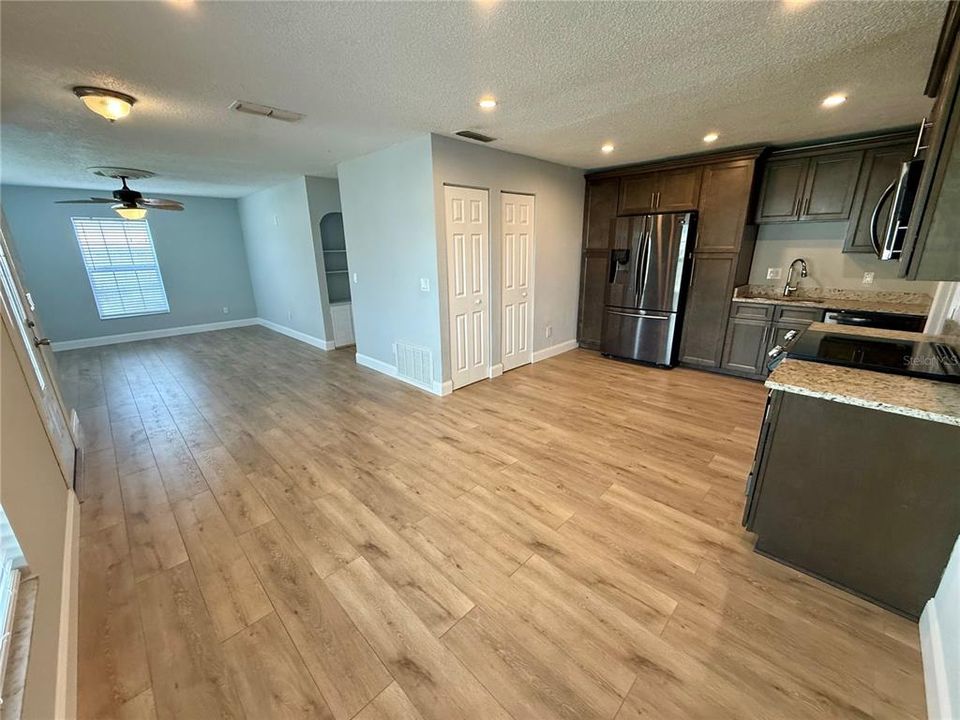 Dining kitchen living