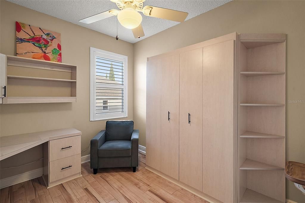 3rd Bedroom with Built-In Desk and Murphy Bed